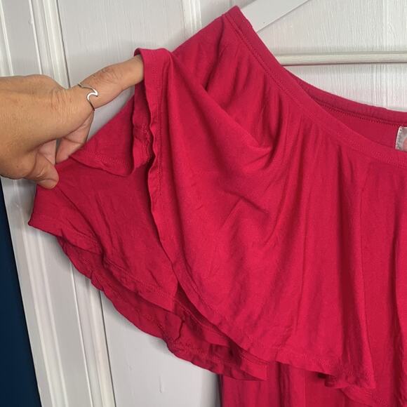 Free People Beach Pretty Lady Off the Shoulder Pink Magenta Top W-490 Sz S - Picture 3 of 6